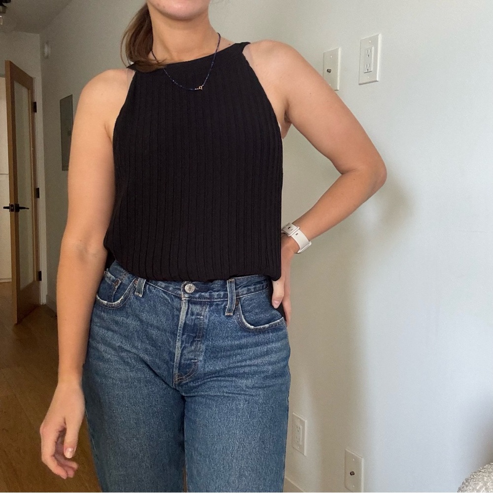 Excellent condition Massimo Dutti Pleaded Sleeveless Top